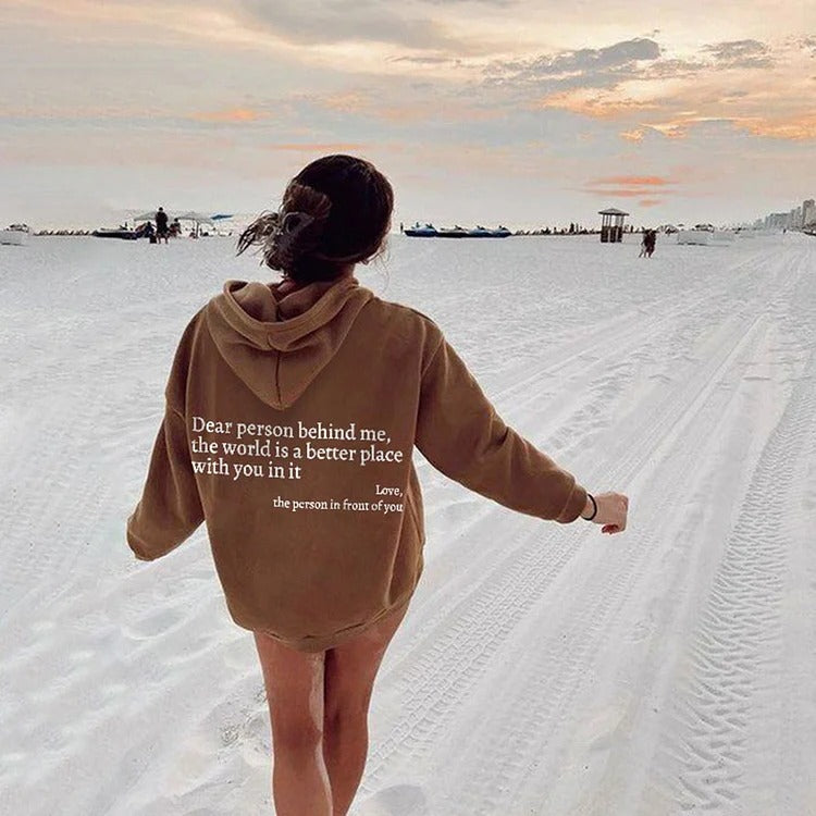 “Dear Person Behind Me” Hoodie – Unisex Cozy Fit
