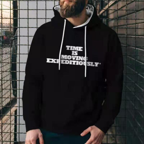 “Time Is Moving Expeditiously” Hoodie – Statement Streetwear