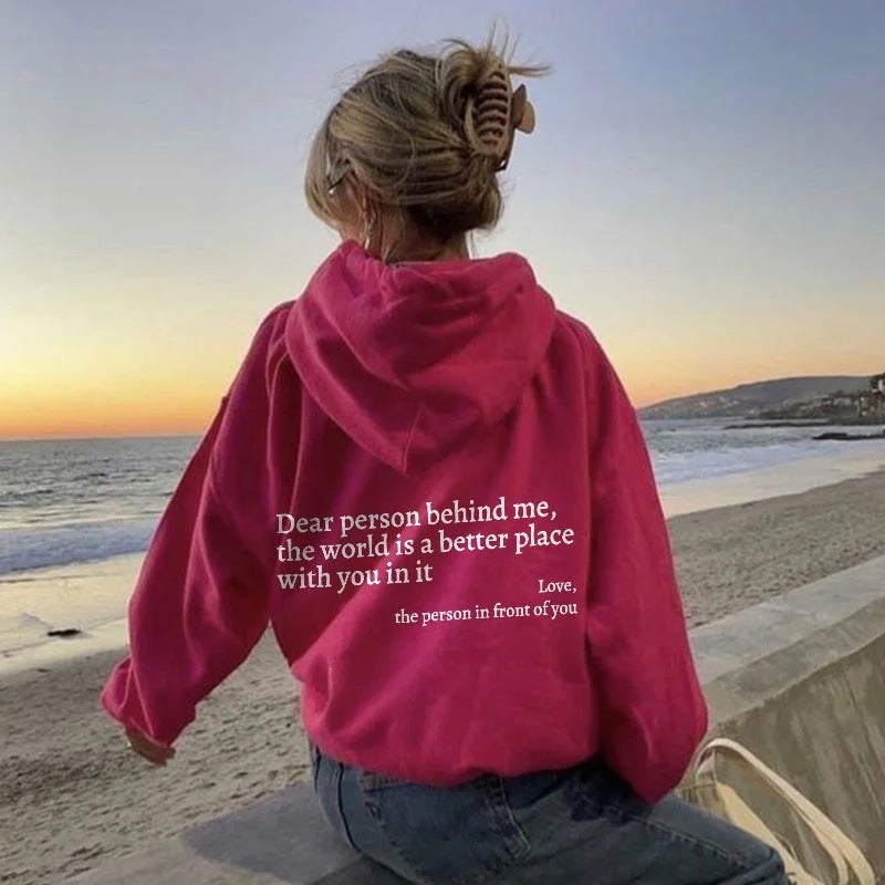 “Dear Person Behind Me” Hoodie – Unisex Cozy Fit